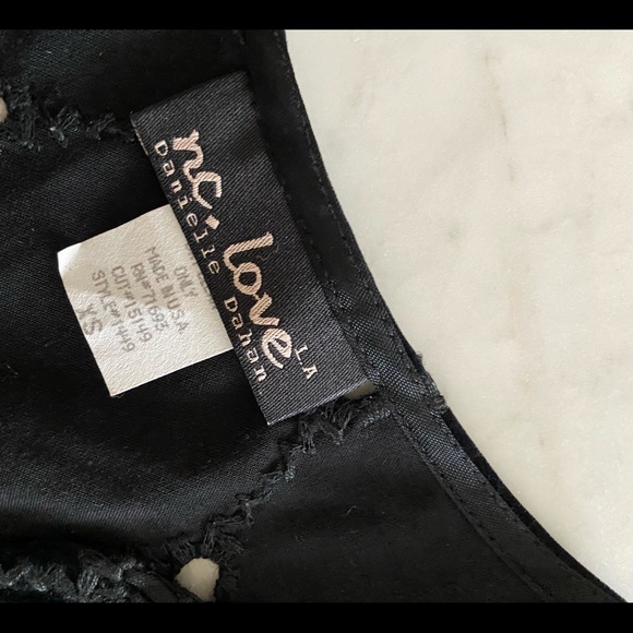 Danielle Dahan black velvet cocktail evening vintage dress - Picture 6 of 7